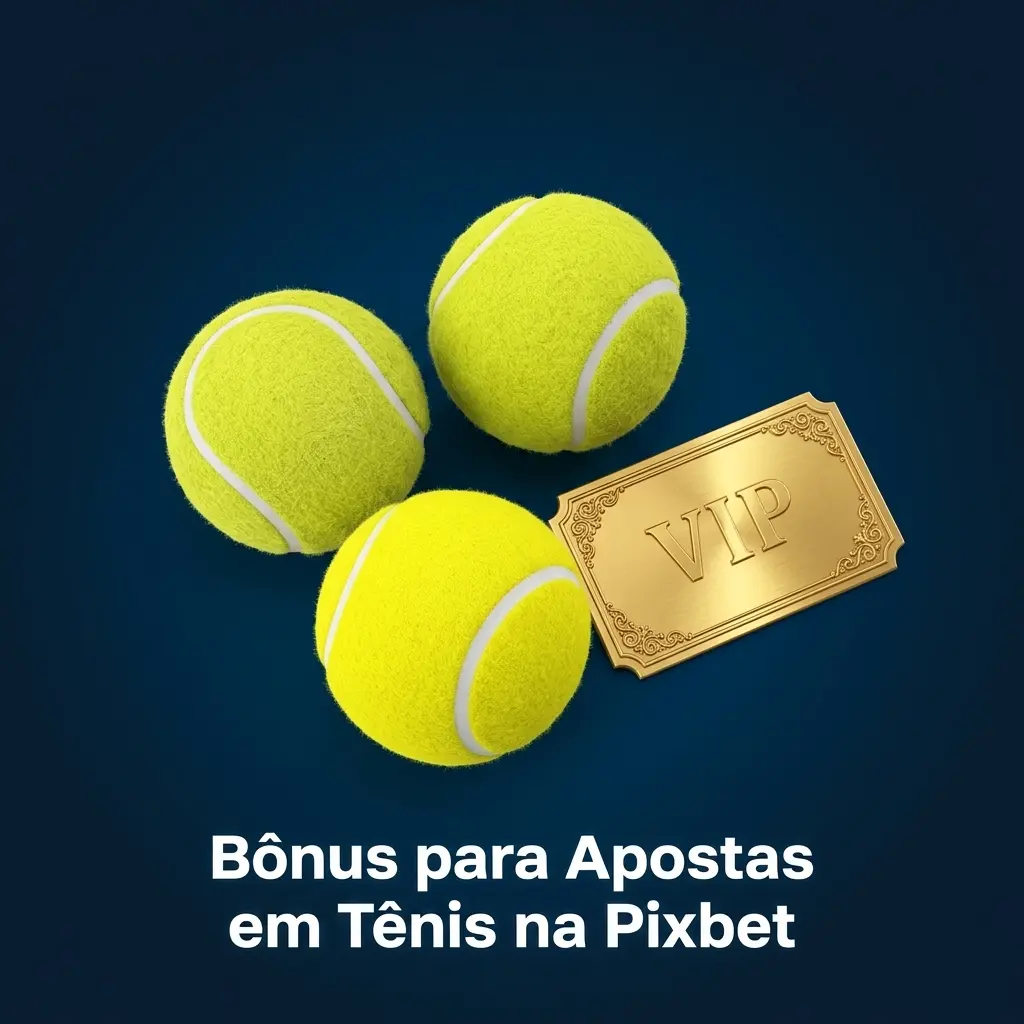 Bônus de boas-vindas Pixbet para apostas em tênis com rollover e limite máximo de depósito