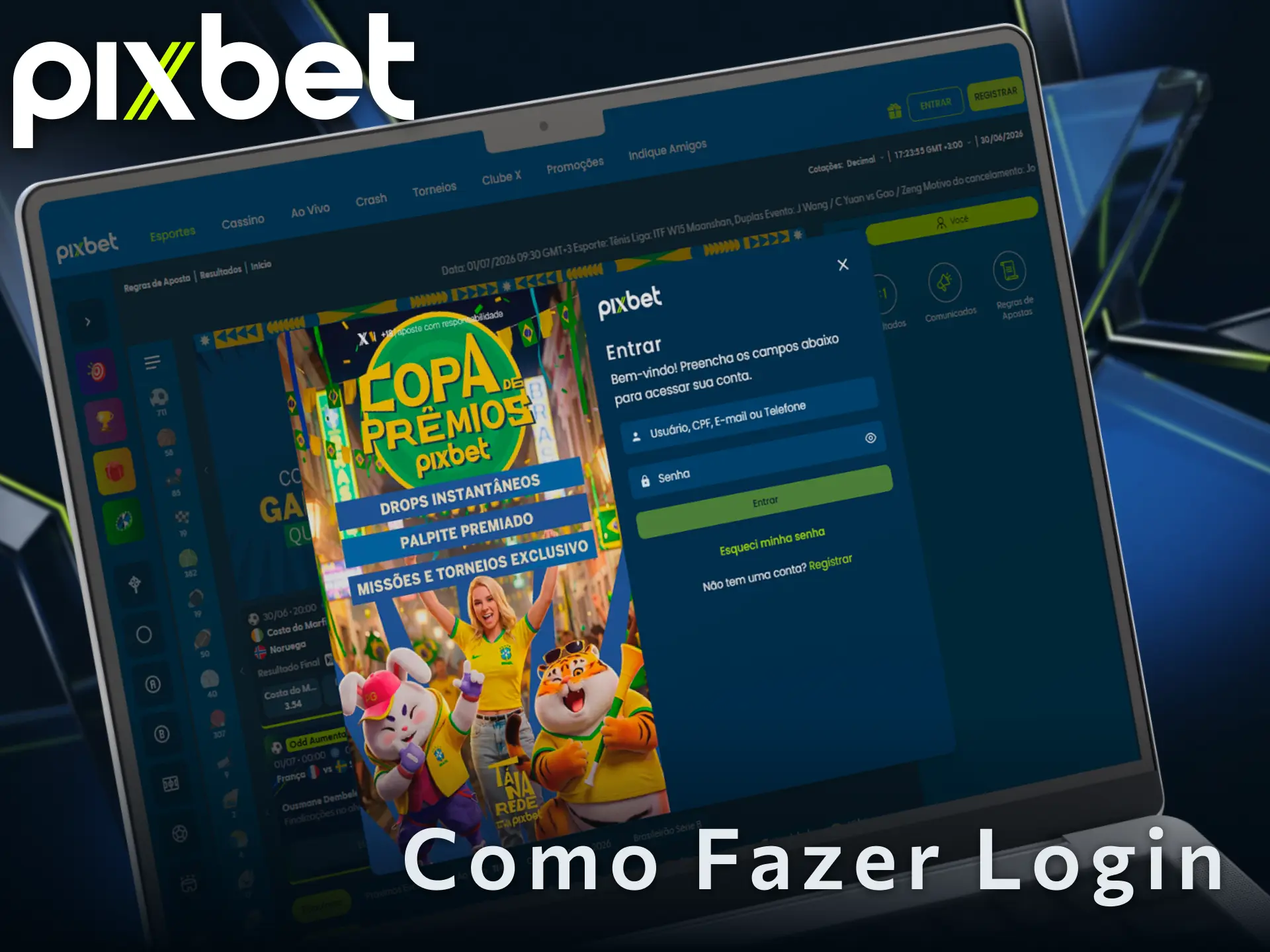 Saiba como fazer login na Pixbet e acessar seus jogos favoritos.