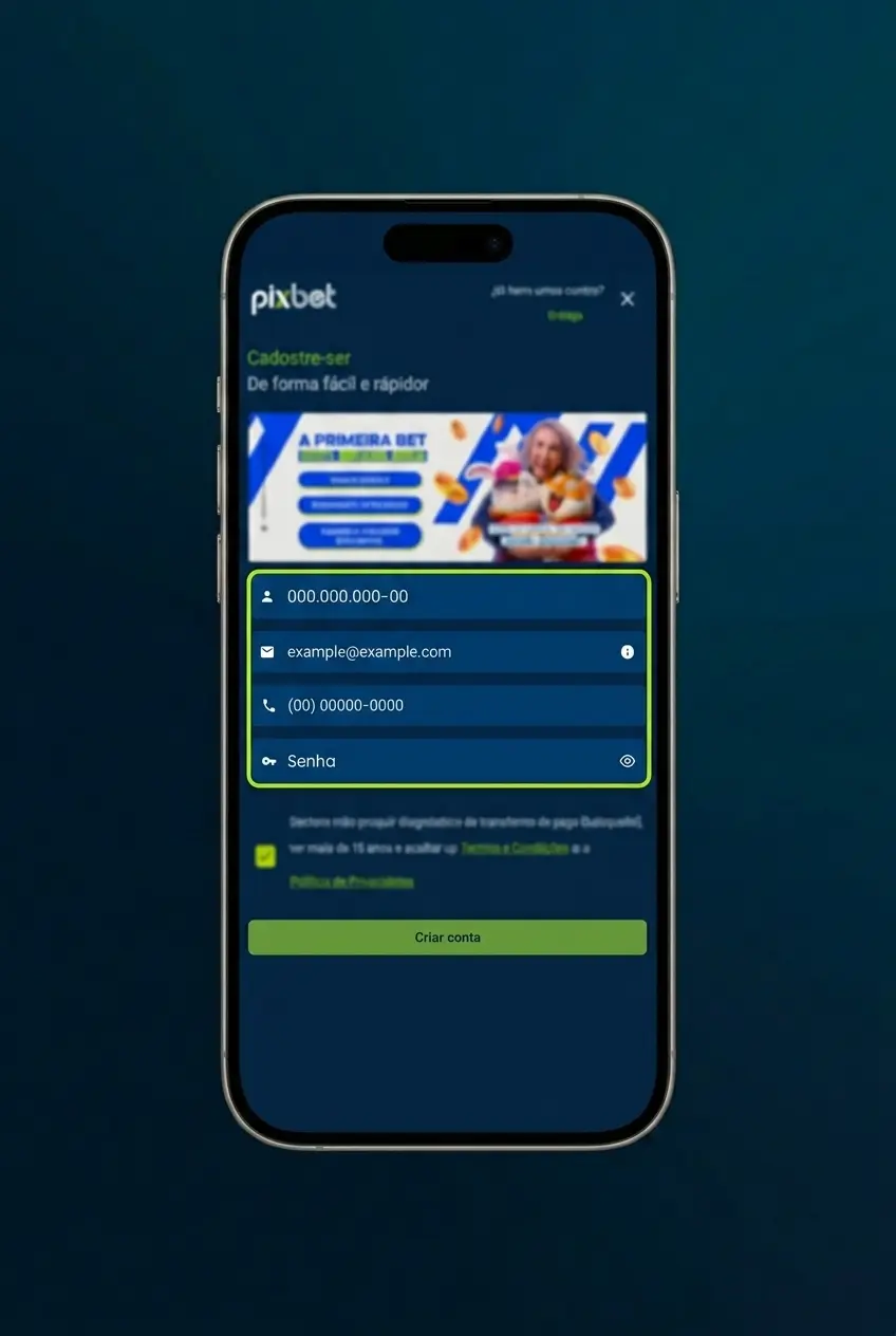 Passo a passo do cadastro na Pixbet: criação de conta online em menos de 5 minutos