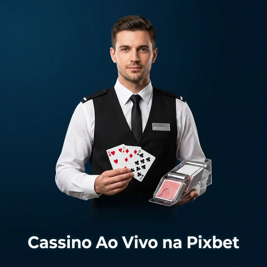 Cassino ao vivo da Pixbet com dealers reais transmitidos em HD, incluindo roleta, blackjack, baccarat e game shows