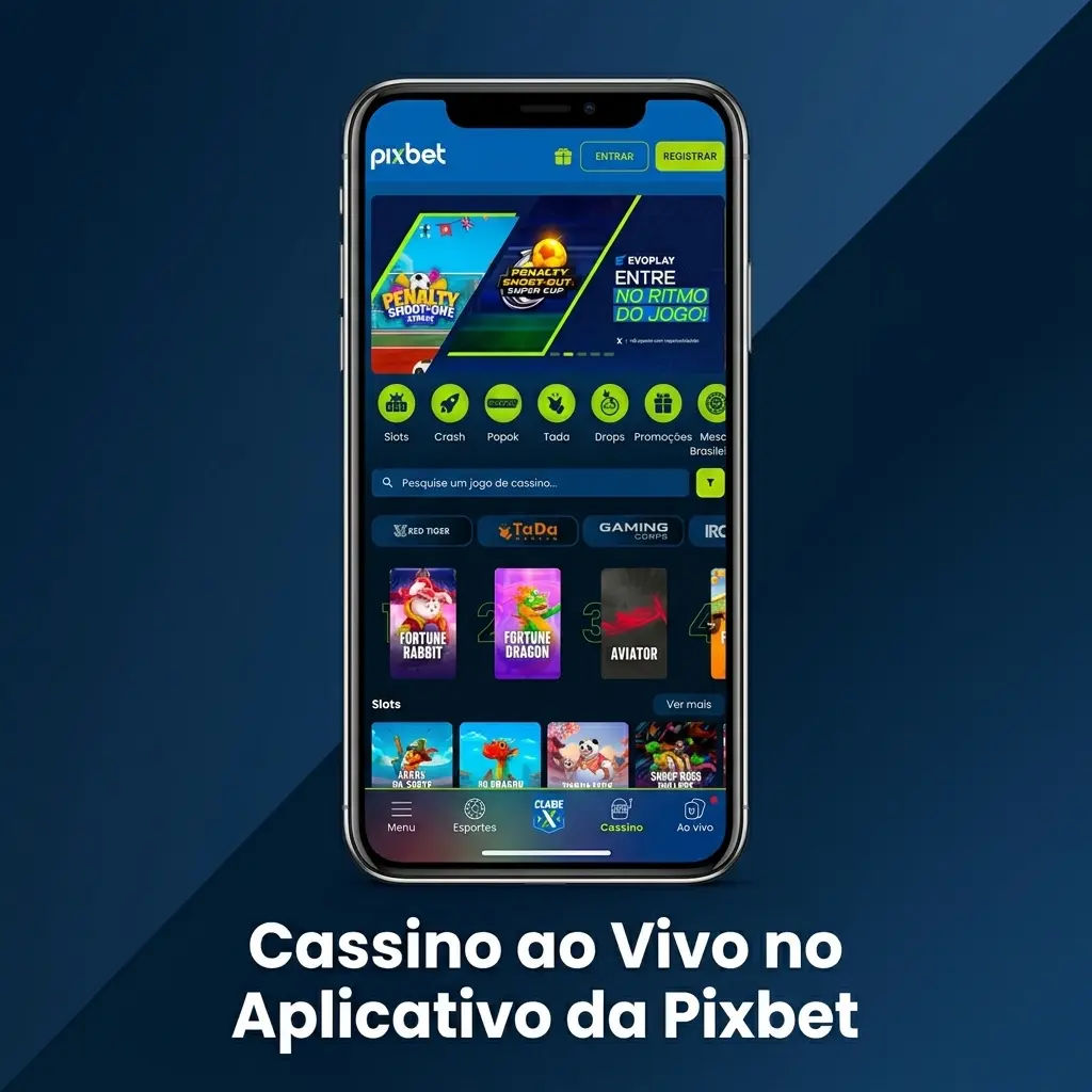 Cassino ao vivo no app Pixbet para Android com mesas de roleta, bacará e blackjack em transmissão otimizada