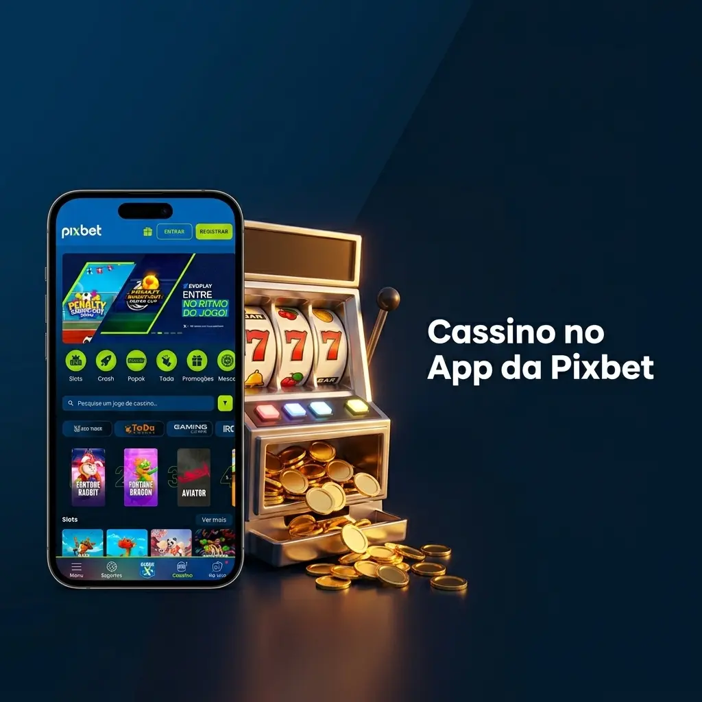 Cassino completo no app da Pixbet com slots, blackjack, roleta e dealers ao vivo em alta definição