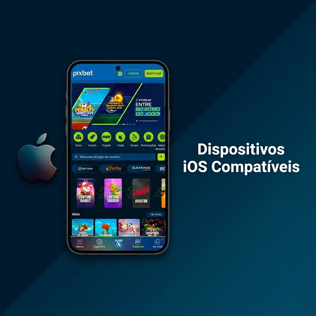 Lista de dispositivos iOS compatíveis com a PWA da Pixbet, incluindo iPhones e iPads de gerações recentes