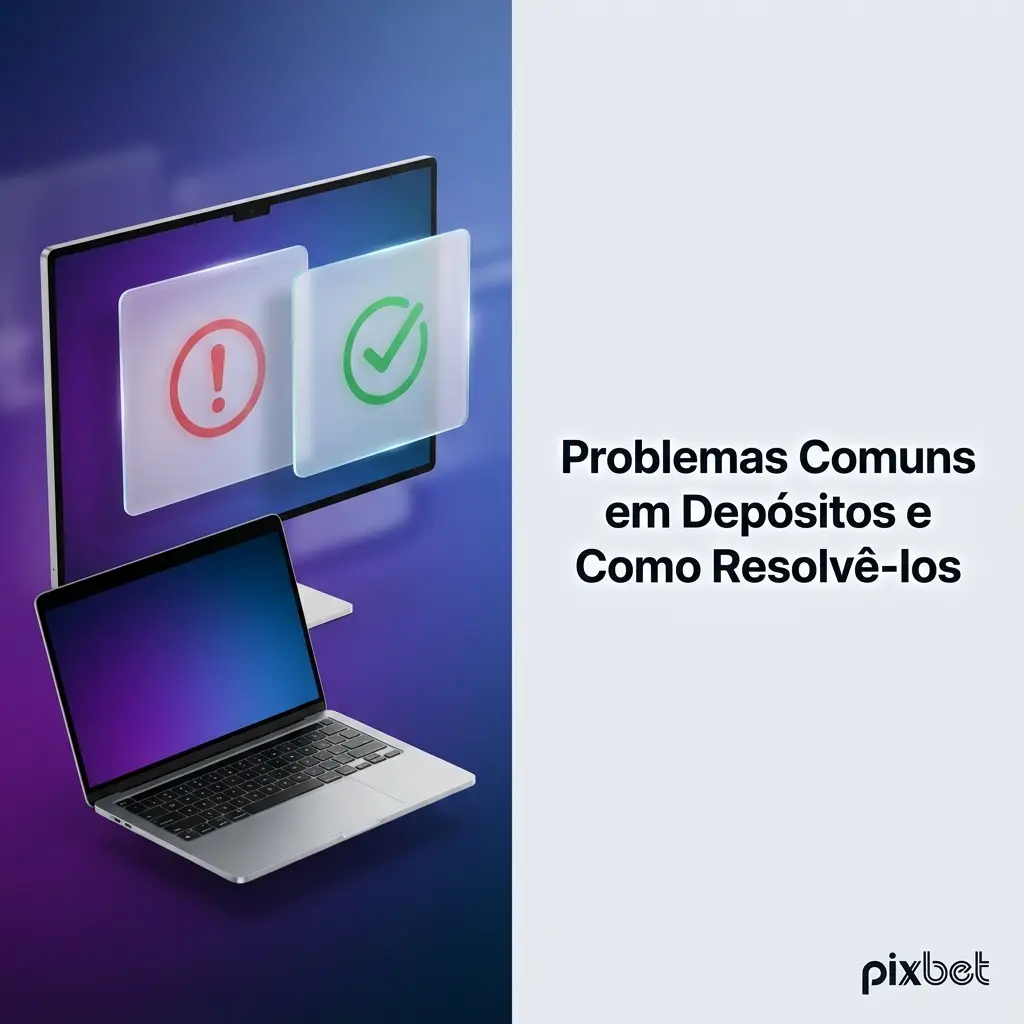 Pessoa resolvendo problemas comuns de depósito na Pixbet, com soluções para erros de Pix, cartão e verificação de conta