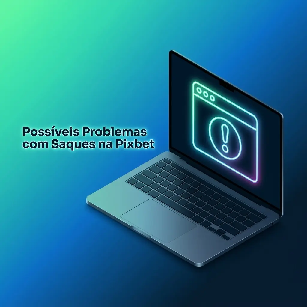 Usuário verificando problemas comuns com saques na Pixbet, como conta bloqueada e rollover de bônus pendente