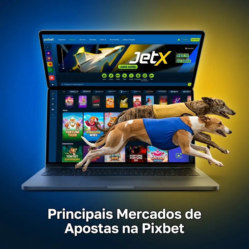 Principais mercados de apostas na Pixbet como 1X2, handicap asiático, over/under e ambos marcam