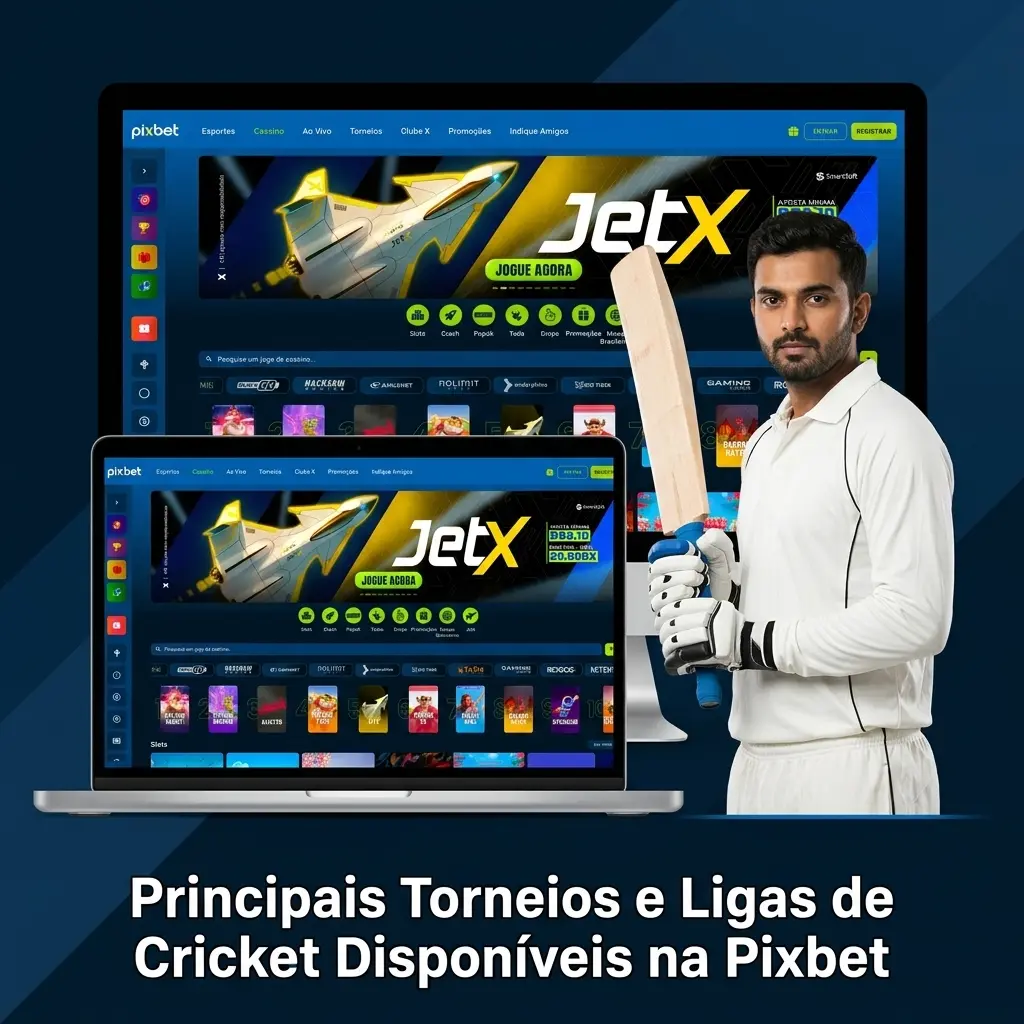 Torneios e ligas de cricket disponíveis na Pixbet, incluindo IPL, T20 World Cup, The Ashes e Cricket World Cup