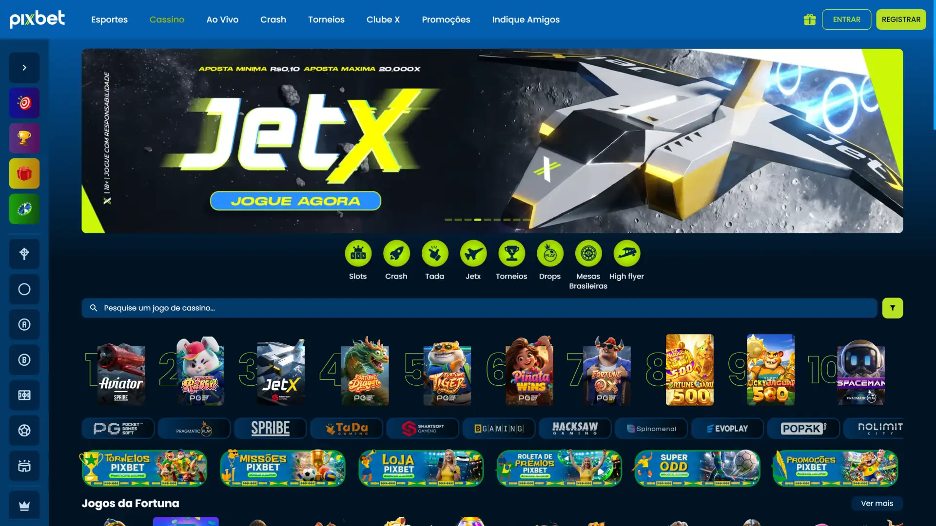 Divirta-se nos jogos de cassino online disponíveis na Pixbet.
