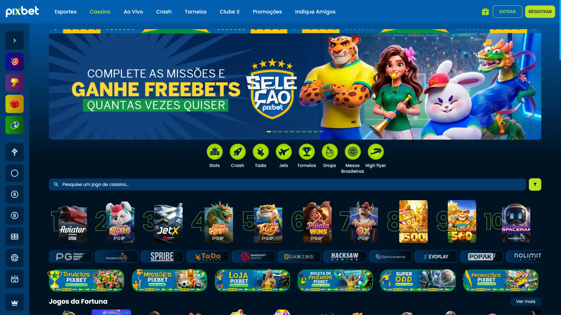 Faça o seu login na Pixbet e comece a apostar.