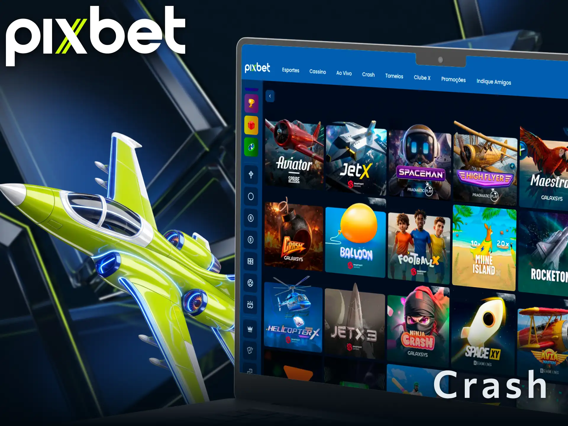 Divirta-se nos crash games da Pixbet com muita adrenalina instantânea.