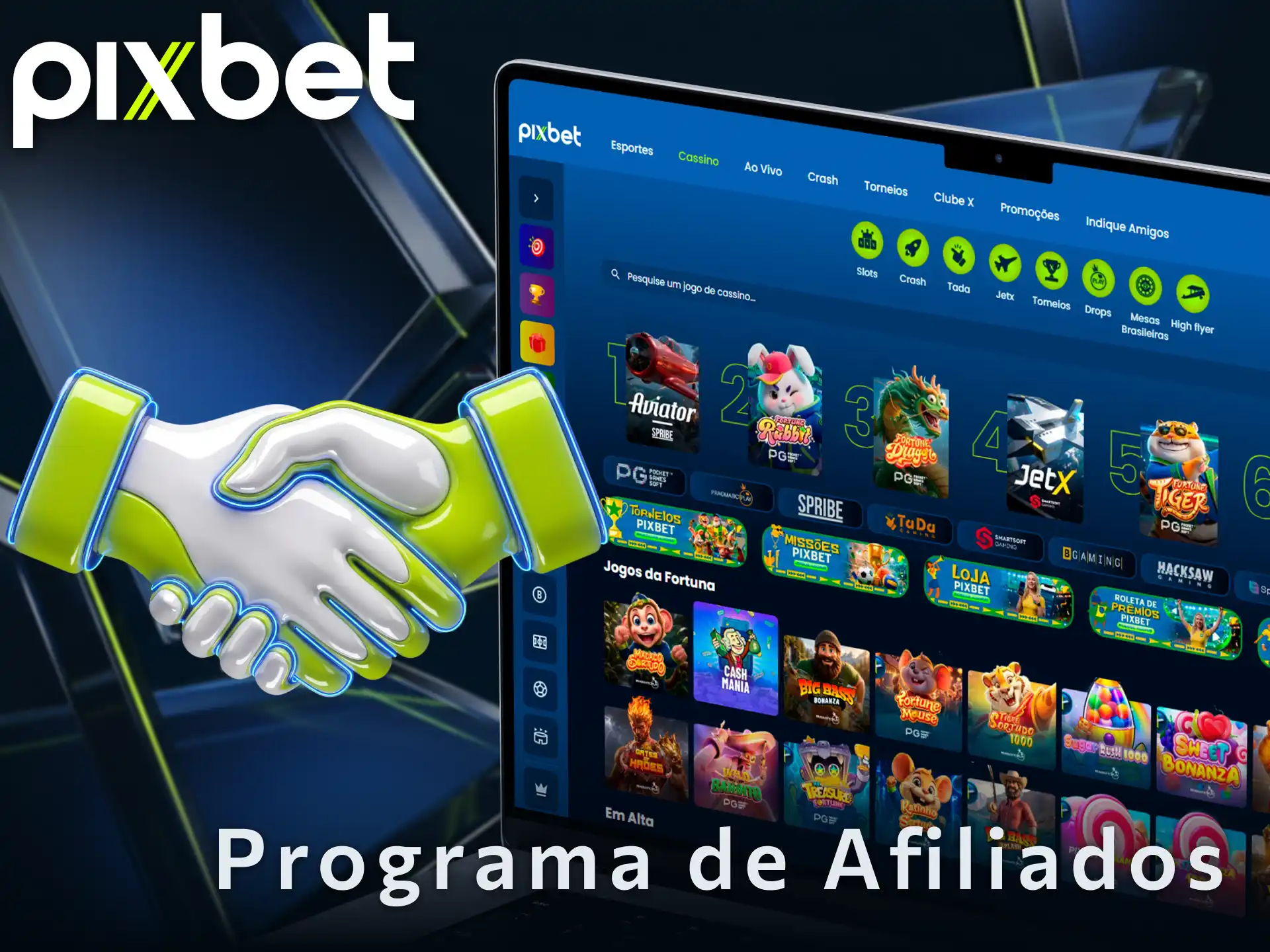 Inscreva-se no programa de afiliados Pixbet e comece a faturar.