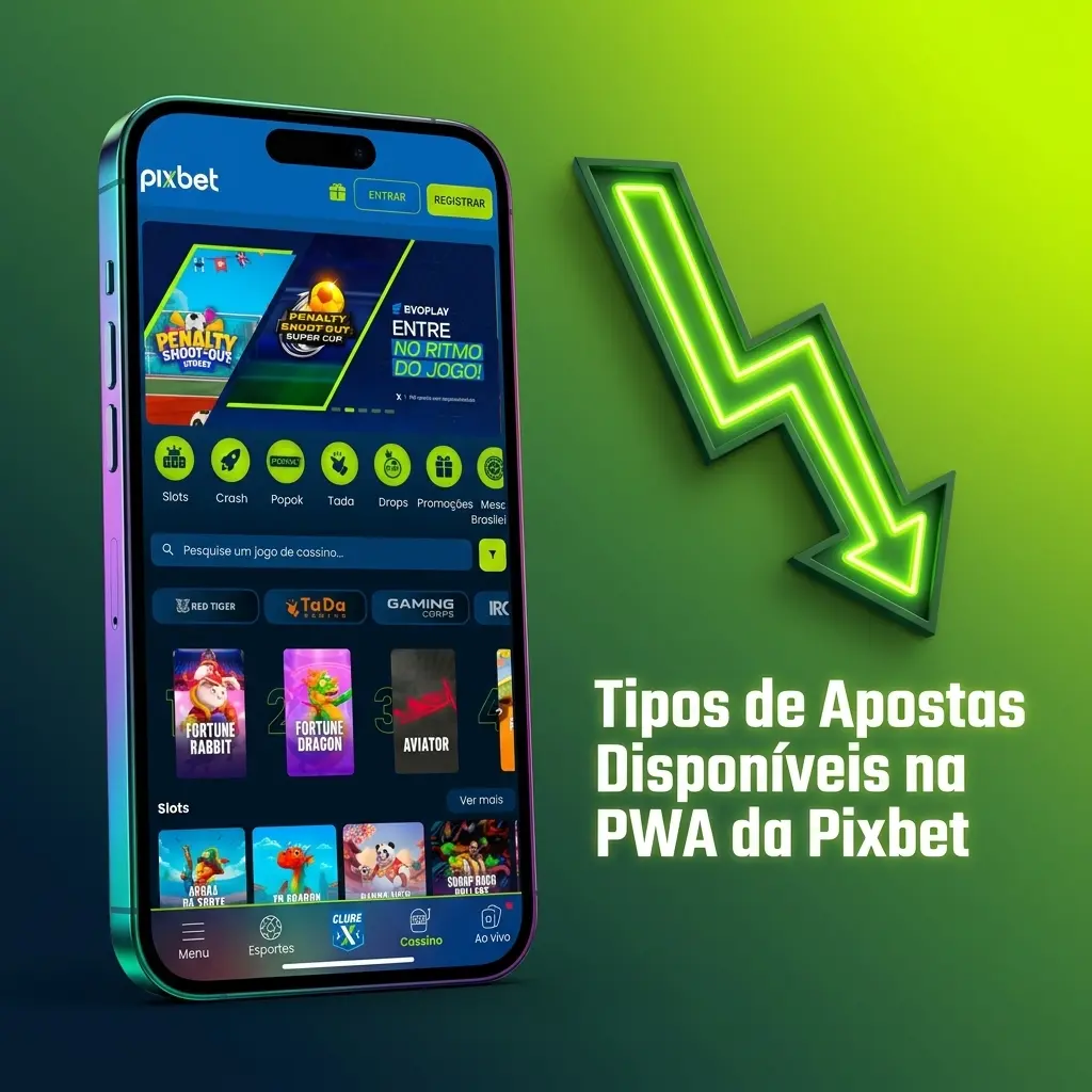 Tipos de apostas na PWA da Pixbet: simples, múltipla, ao vivo, handicap e over/under explicados