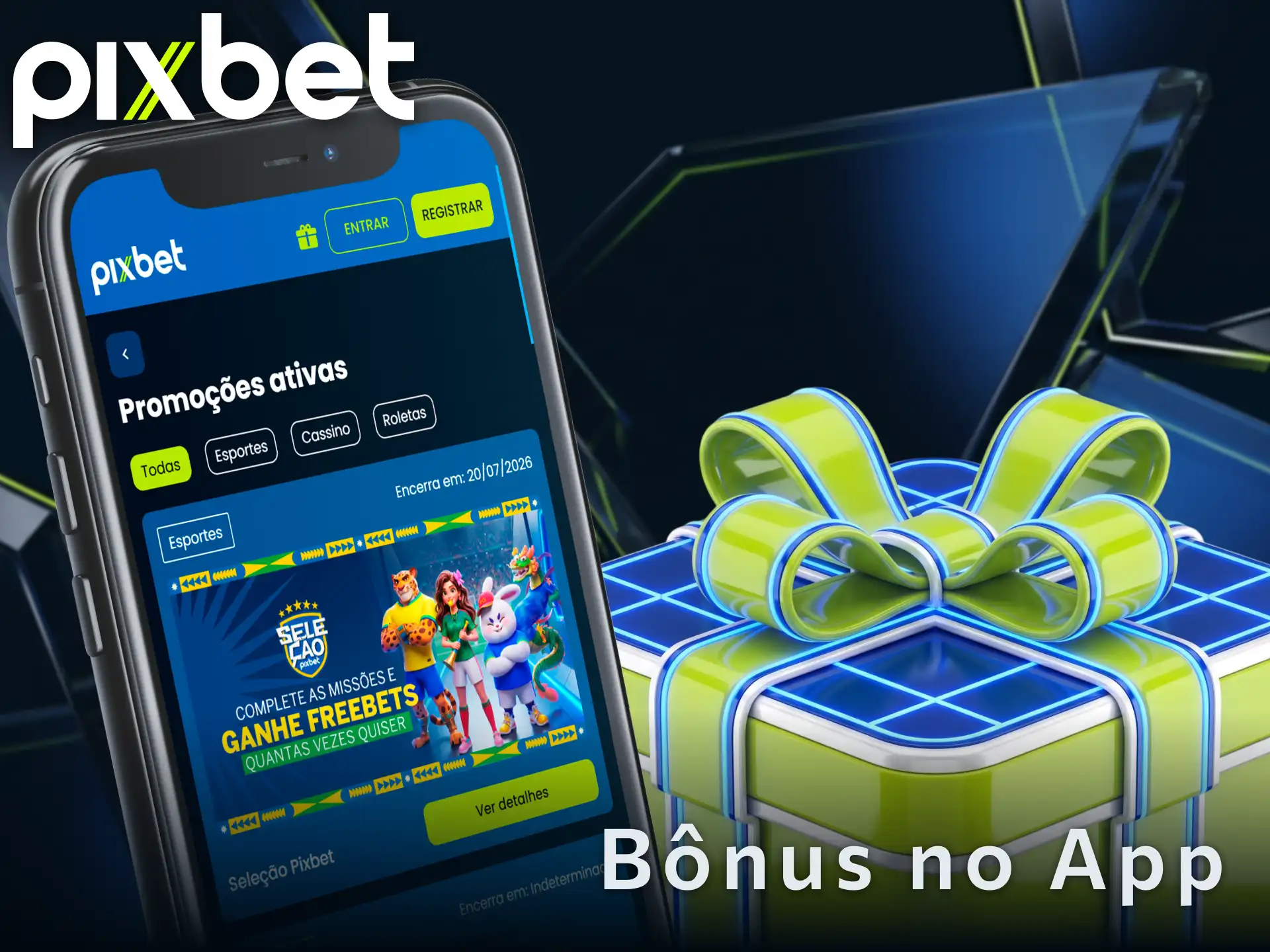 Garanta seu bônus de boas-vindas no aplicativo Pixbet após o primeiro depósito.