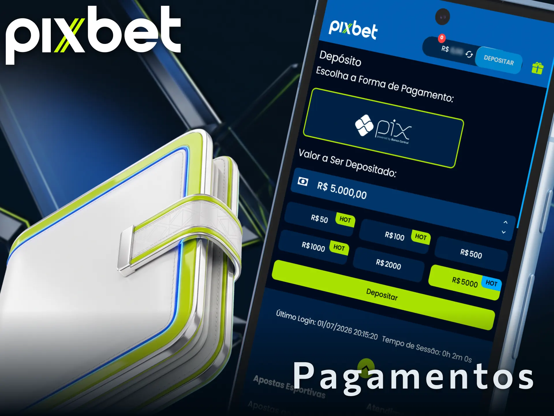 Conheça os métodos de pagamentos no app Pixbet para usuários do Brasil hoje.